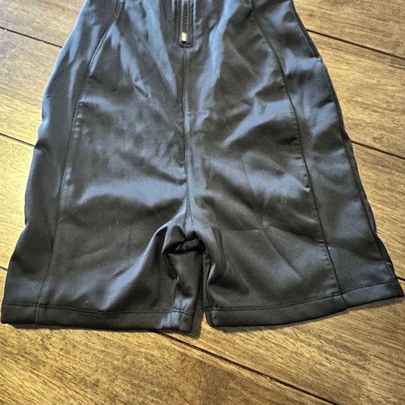 Good American Compression Zip Up Bike Suit Black Onesie Bodysuit Size Small - Picture 9 of 10